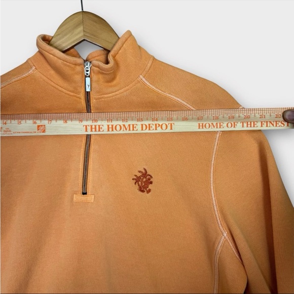 Tommy Bahama Relax Sweater Mens Large Orange Long Sleeve 1/4 Zip Disney Mickie - Picture 12 of 14